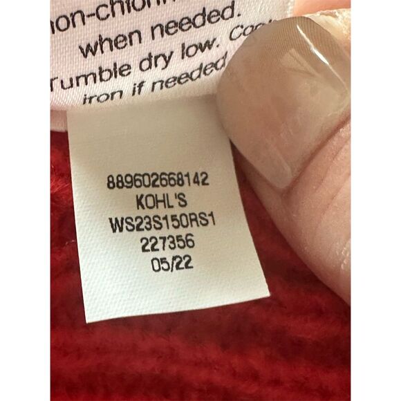 Sonoma Women's 2XL Red Floral Embroidered Pullover Sweater - Picture 6 of 6